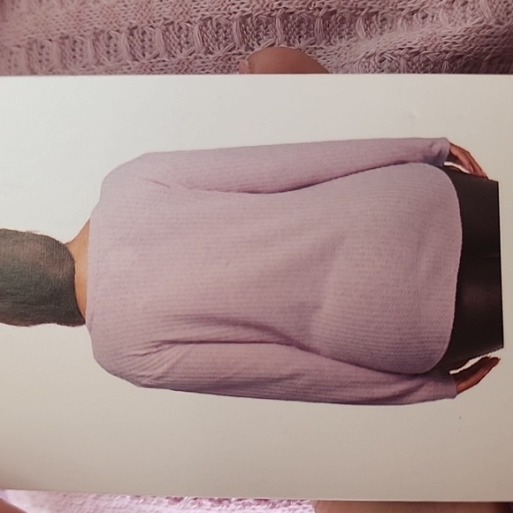 Purple Long Sleeve Waffle Top Small - Picture 5 of 5